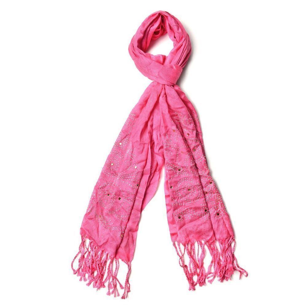J Francis Cotton Scarf Strawberry Ice